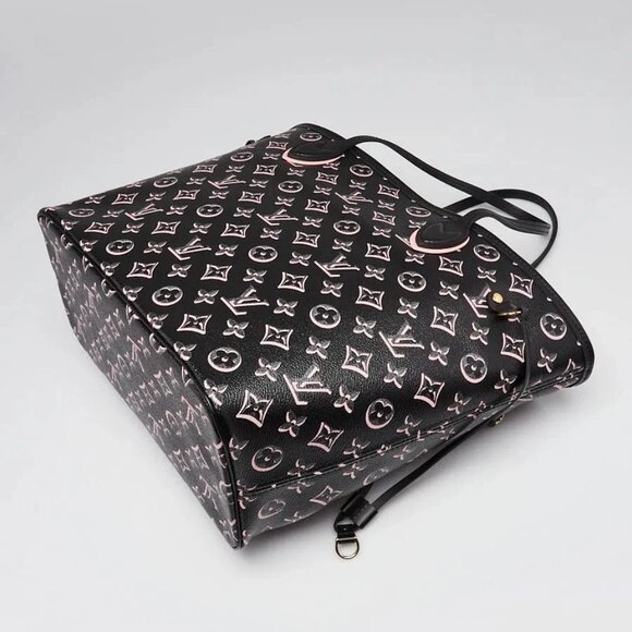 Louis Vuitton Black/Pink Monogram Canvas Fall For You Neverfull MM Bag w/o Po... - Picture 4 of 12